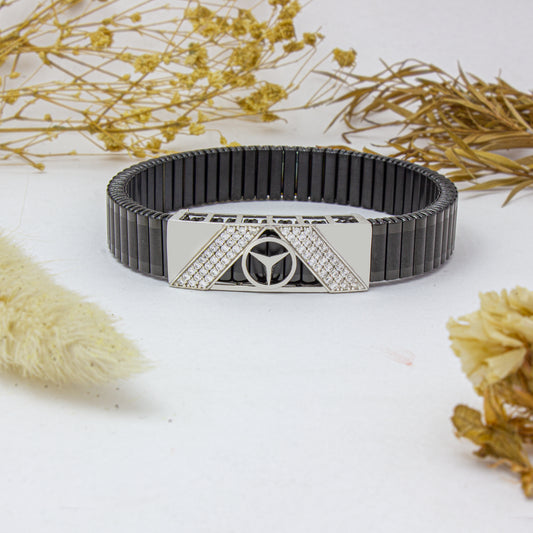 925 Silver Geometric Men's Bracelet

