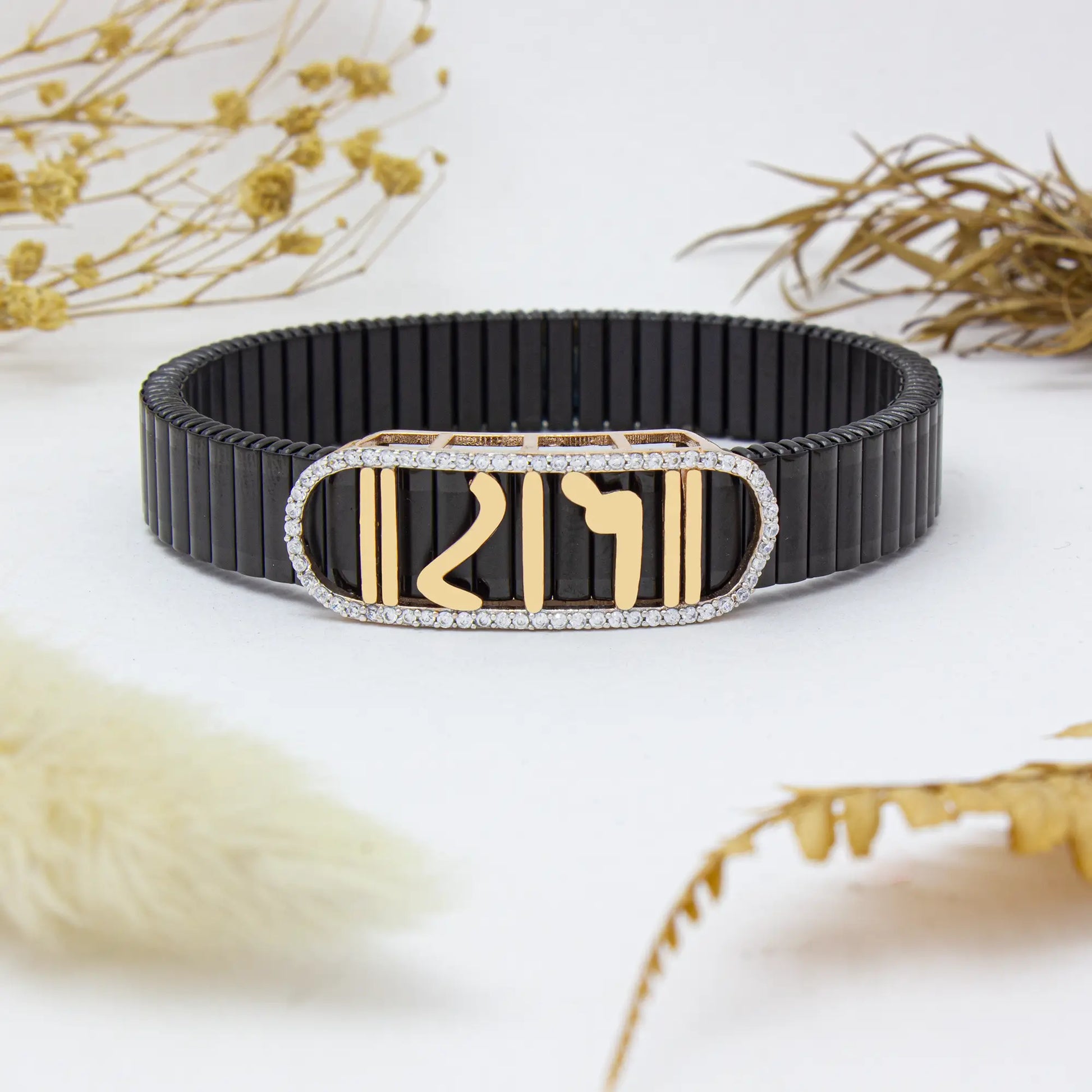 925 Silver Ram Bracelet with Gem