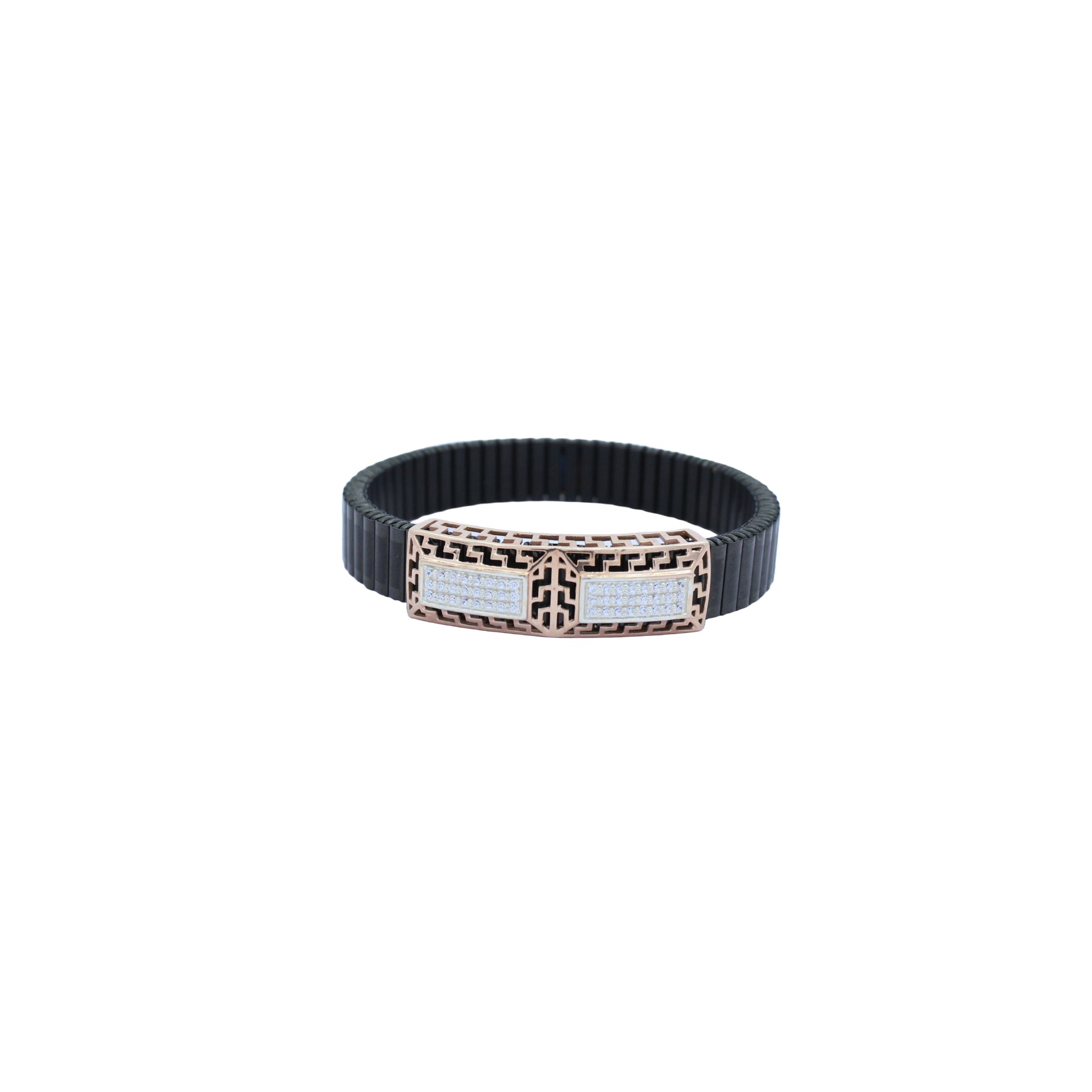 925 Silver Lattice Bracelet with Diamond