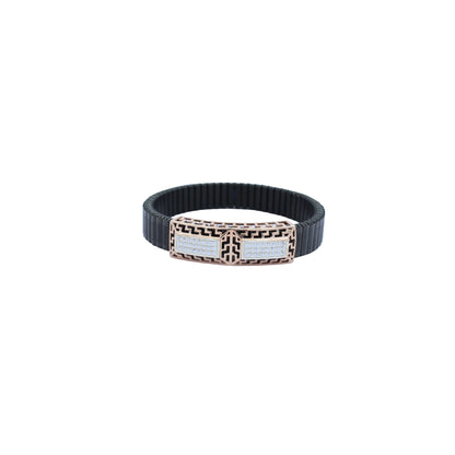 925 Silver Lattice Bracelet with Diamond