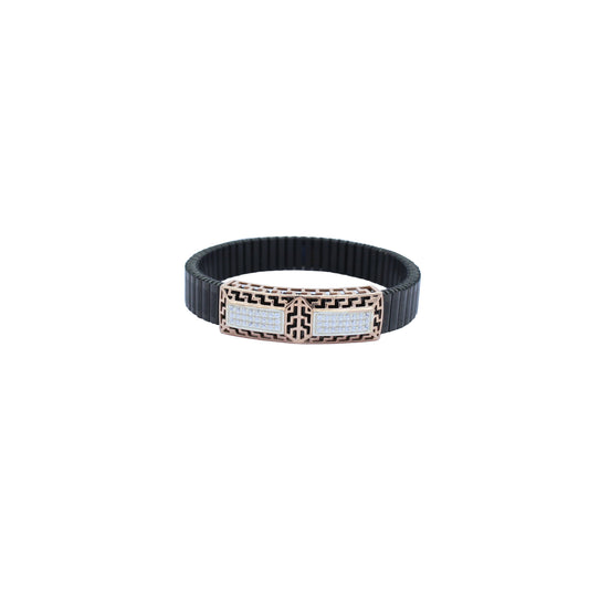 925 Silver Lattice Bracelet with Diamond