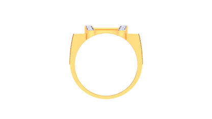 925 Sliver Two-Tone Pave Diamond Statement Ring