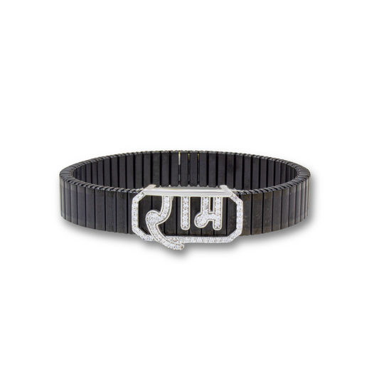 925 Silver Ram Bracelet with Gem