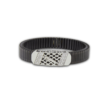 925 Silver Triangle Bracelet with Diamond