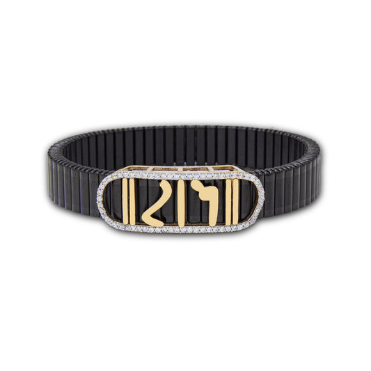 925 Silver Ram Bracelet with Gem