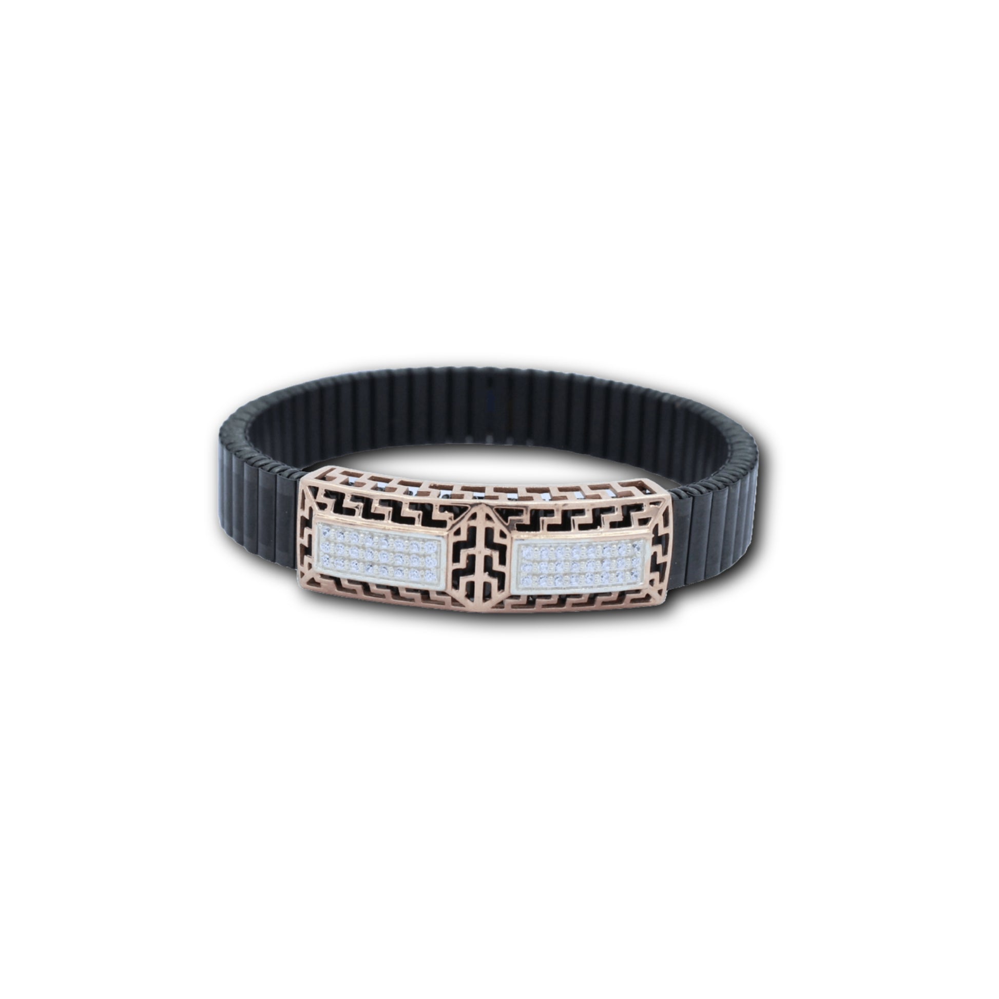925 Silver Lattice Bracelet with Diamond