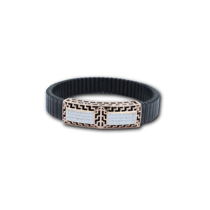 925 Silver Lattice Bracelet with Diamond