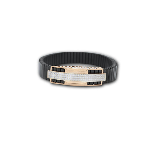925 Silver Rectangular Bracelet with Diamond