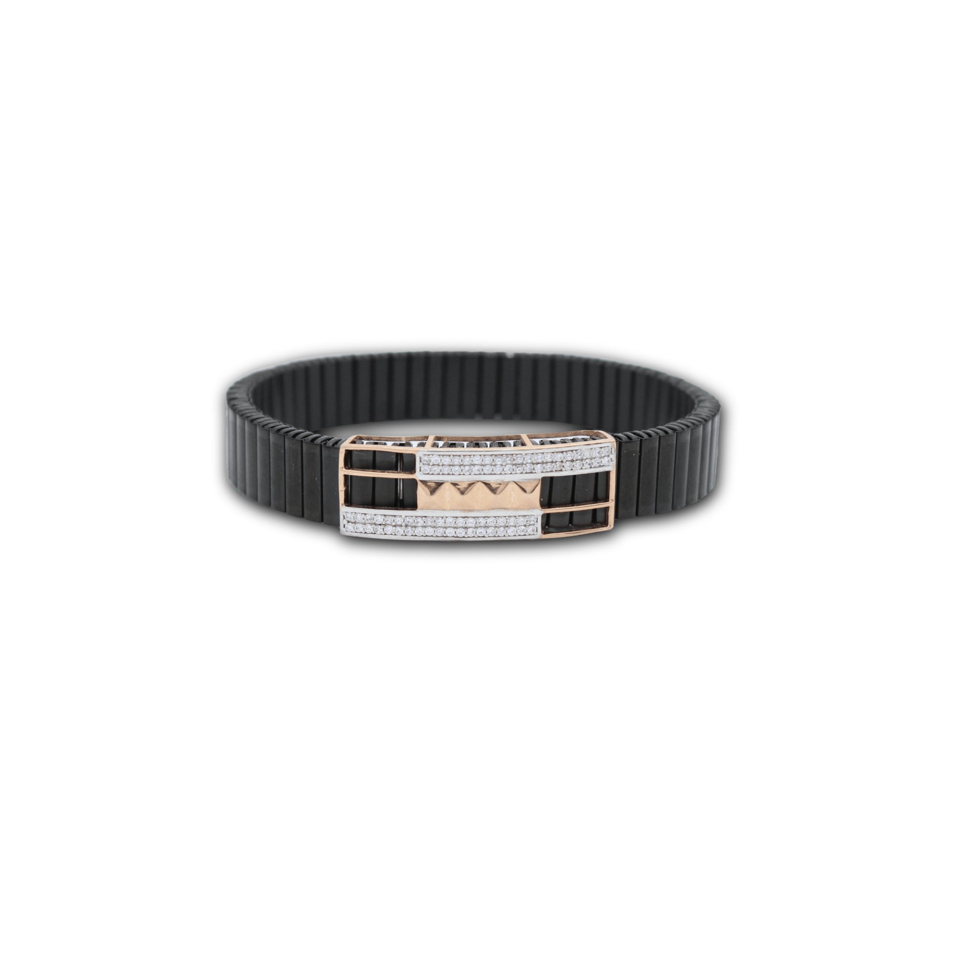 925 Silver Geometric Bracelet with Diamond