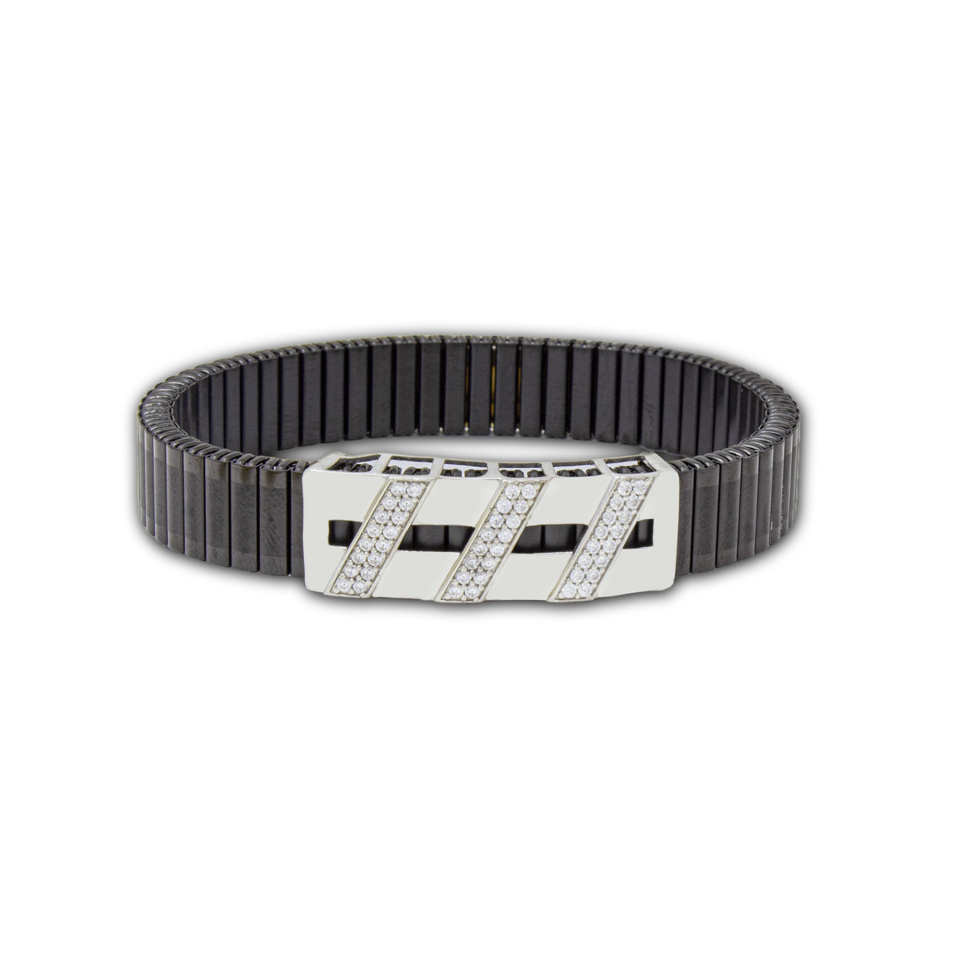 925 Silver Rectangle Bracelet with Gem
