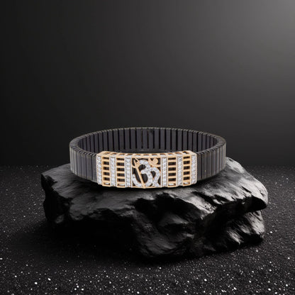 925 Silver Om Symbol Spiritual Bracelet