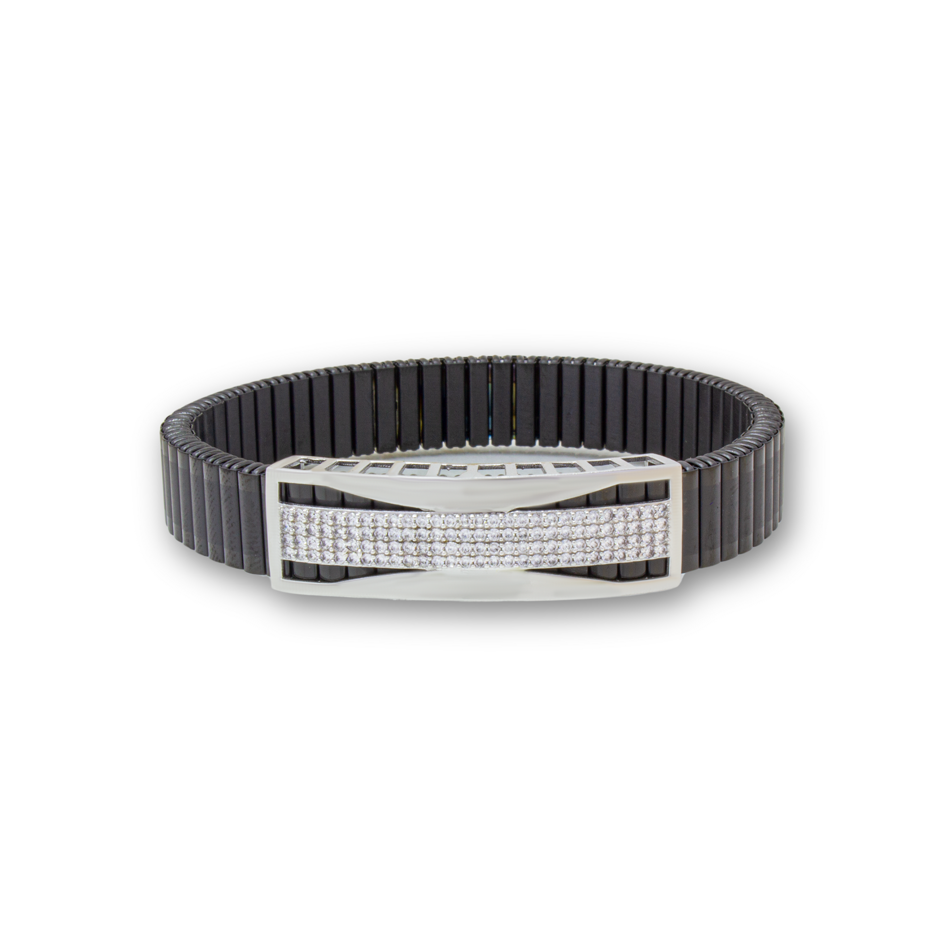 925 Silver Wave Bar Bracelet for Men
