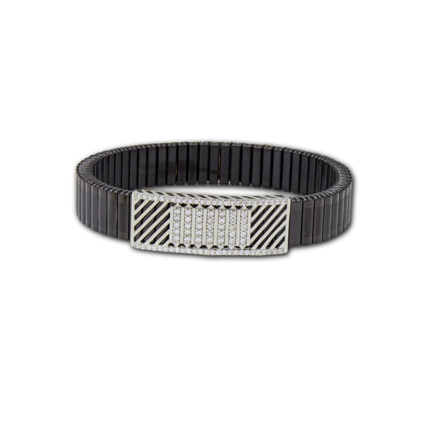 925 Silver Diamond Bracelet with Gemstone