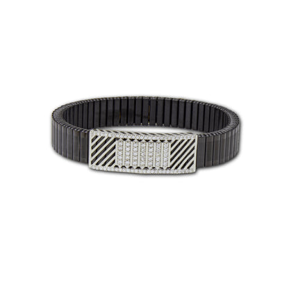 925 Silver Diamond Bracelet with Gemstone